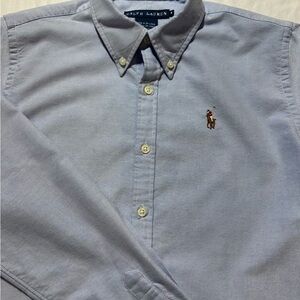 Ralph Lauren Slim Fit Boy’s Size 8 Light Blue Oxford Shirt